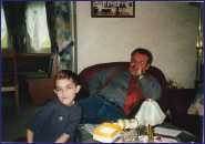Robin mit seinem Papi, Einschulungsfeier August 2000